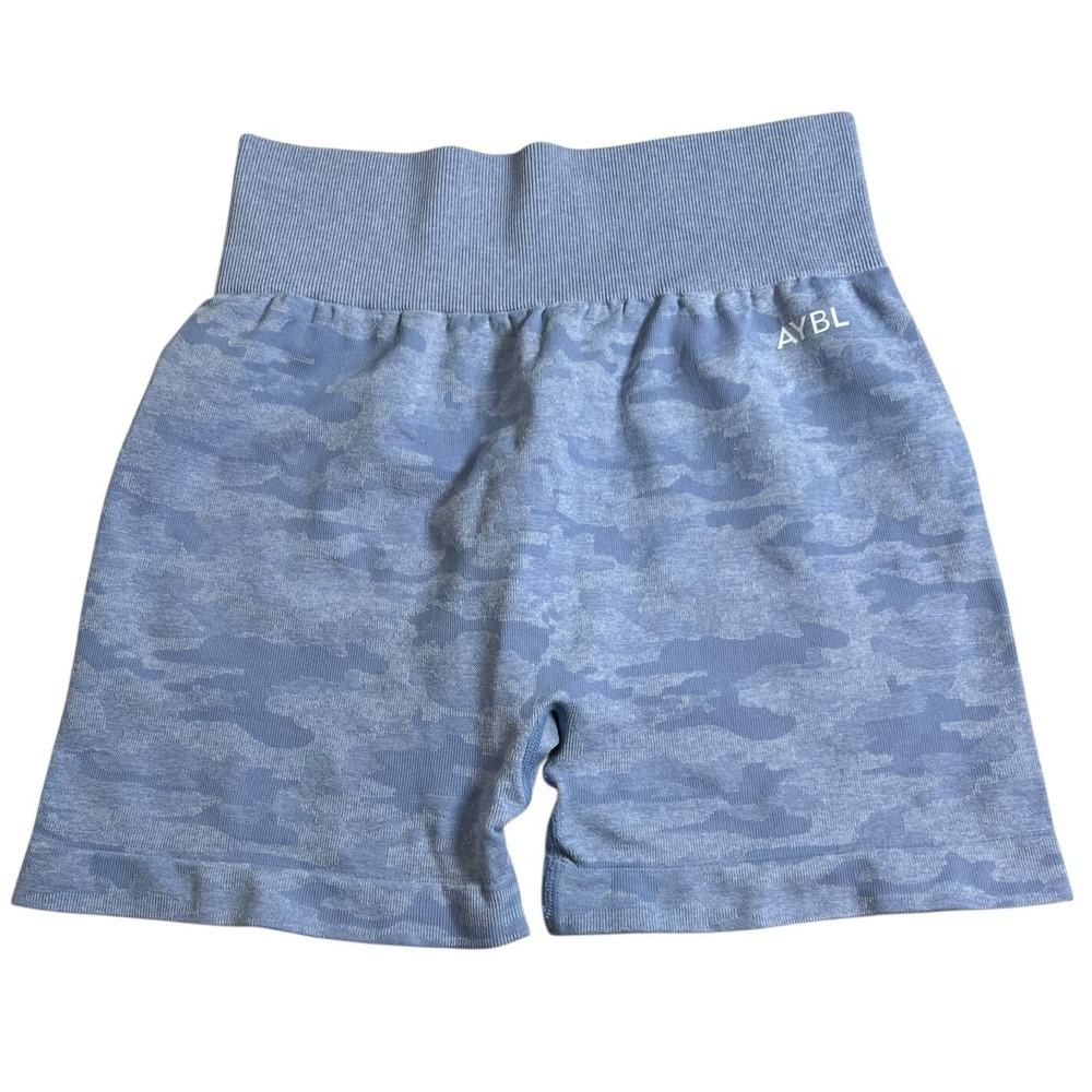 AYBL Womens Large Blue Camo Activewear Shorts